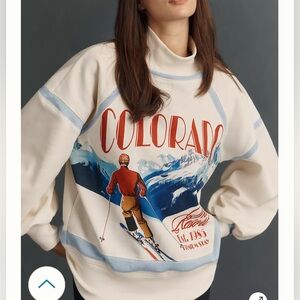 Daily Practice Anthropologie Base Plate Graphic Oversized Sweatshirt size L